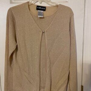 Vintage sparkly fabric top that has a shell attached to i